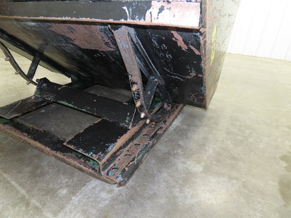 Galbreath Self Dumping Hopper 2 Yard Forklift Steel Dumpster 63x57x46" Damaged