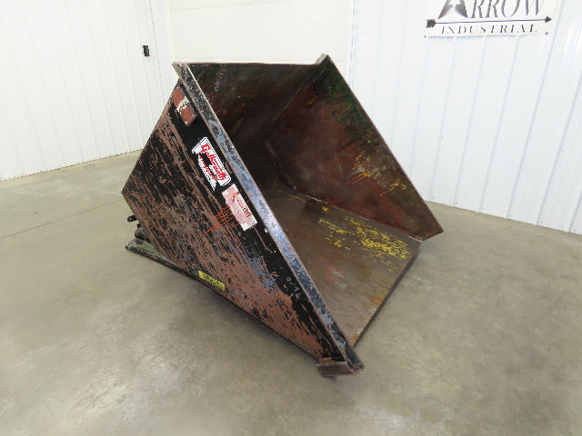 Galbreath Self Dumping Hopper 2 Yard Forklift Steel Dumpster 63x57x46" Damaged