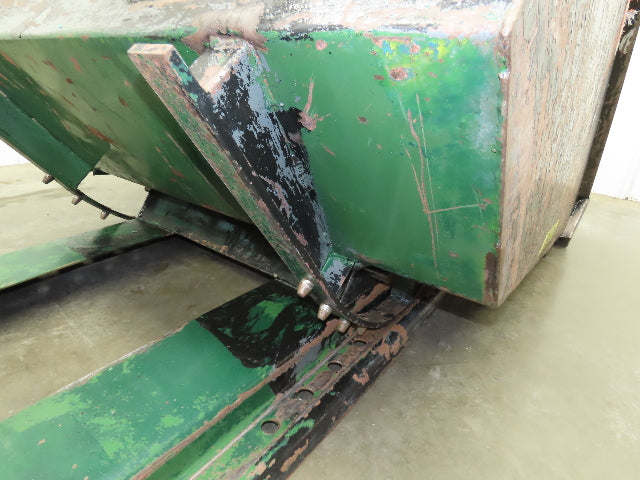 Galbreath Self Dumping Hopper 2 Yard Forklift Steel Dumpster 63x57x46" Damaged