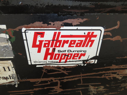 Galbreath Self Dumping Hopper 2 Yard Forklift Steel Dumpster 63x57x46" Damaged