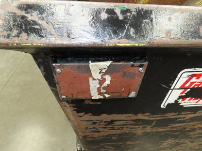 Galbreath Self Dumping Hopper 2 Yard Forklift Steel Dumpster 63x57x46" Damaged
