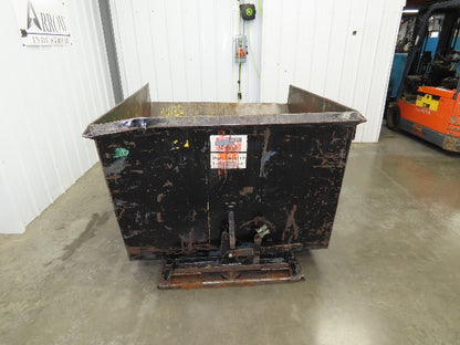 Galbreath Self Dumping Hopper 2 Yard Forklift Steel Dumpster 63x57x46" Damaged