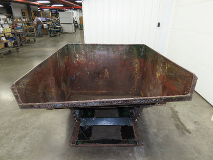 Galbreath Self Dumping Hopper 2 Yard Forklift Steel Dumpster 63x57x46" Damaged