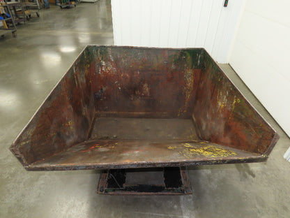 Galbreath Self Dumping Hopper 2 Yard Forklift Steel Dumpster 63x57x46" Damaged