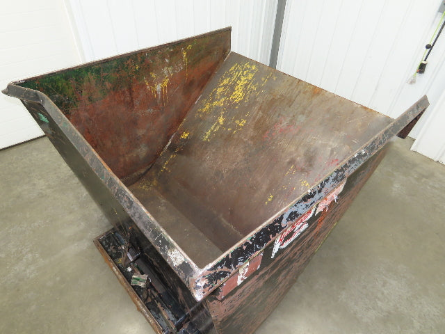 Galbreath Self Dumping Hopper 2 Yard Forklift Steel Dumpster 63x57x46" Damaged