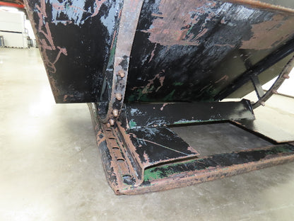 Galbreath Self Dumping Hopper 2 Yard Forklift Steel Dumpster 63x57x46" Damaged