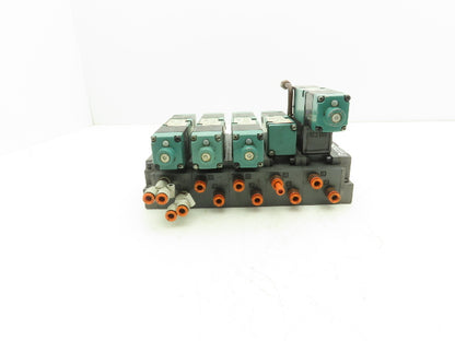 Numatics 5-Station FlexiBlok Manifold 120VAC Solenoid Valves 082SS415K000030