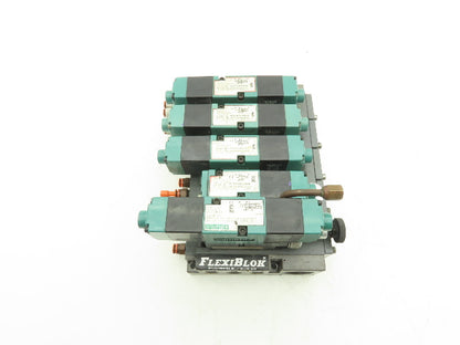 Numatics 5-Station FlexiBlok Manifold 120VAC Solenoid Valves 082SS415K000030