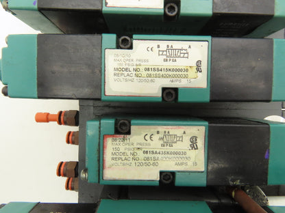 Numatics 5-Station FlexiBlok Manifold 120VAC Solenoid Valves 082SS415K000030