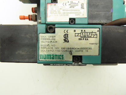 Numatics 5-Station FlexiBlok Manifold 120VAC Solenoid Valves 082SS415K000030