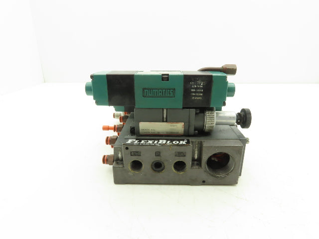 Numatics 5-Station FlexiBlok Manifold 120VAC Solenoid Valves 082SS415K000030