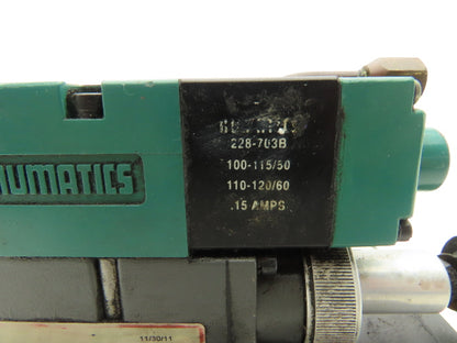 Numatics 5-Station FlexiBlok Manifold 120VAC Solenoid Valves 082SS415K000030