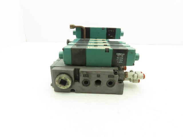 Numatics 5-Station FlexiBlok Manifold 120VAC Solenoid Valves 082SS415K000030