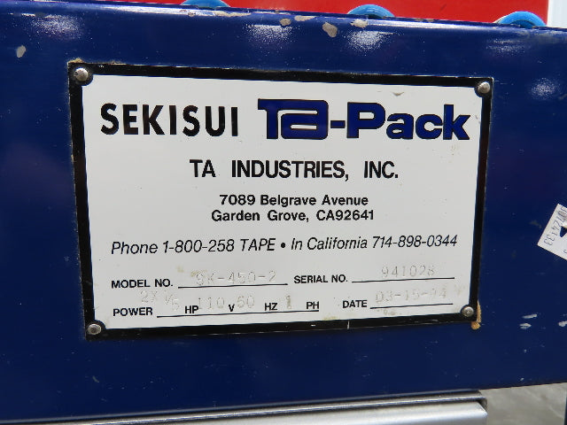Sekisui SK-450-2 TA Pack Carton Sealer Case Sealing System Box Top Taper 120V