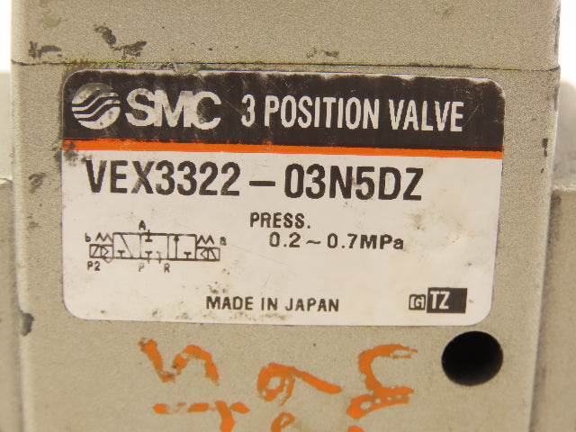 SMC VEX3322-03N5DZ VEX Proportional Regulator Power Valve 30-100 psi