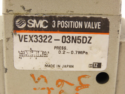 SMC VEX3322-03N5DZ VEX Proportional Regulator Power Valve 30-100 psi