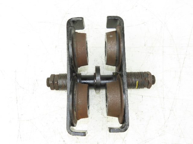 CM 633 Series 1 Ton Plain Type Manual Push Trolley 3"-8" Beam Flange 2000Lb