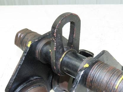 CM 633 Series 1 Ton Plain Type Manual Push Trolley 3"-8" Beam Flange 2000Lb