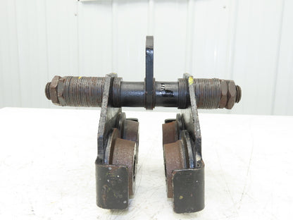 CM 633 Series 1 Ton Plain Type Manual Push Trolley 3"-8" Beam Flange 2000Lb