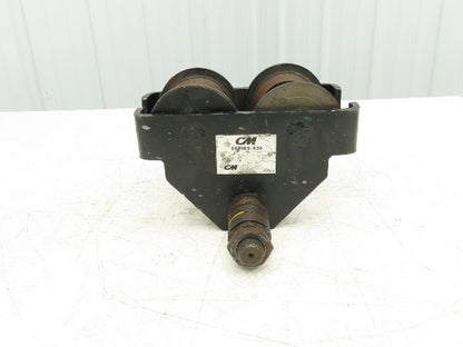CM 633 Series 1 Ton Plain Type Manual Push Trolley 3"-8" Beam Flange 2000Lb