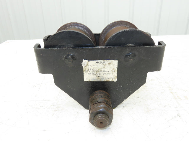 CM 633 Series 1 Ton Plain Type Manual Push Trolley 3"-8" Beam Flange 2000Lb