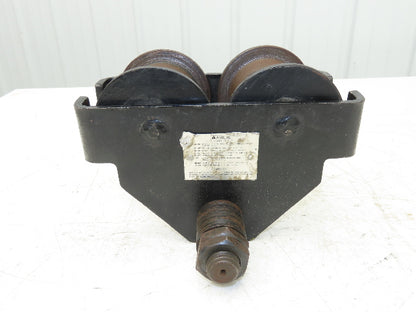 CM 633 Series 1 Ton Plain Type Manual Push Trolley 3"-8" Beam Flange 2000Lb