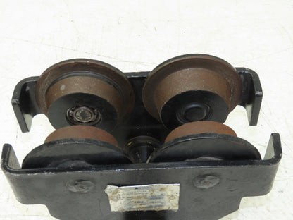 CM 633 Series 1 Ton Plain Type Manual Push Trolley 3"-8" Beam Flange 2000Lb