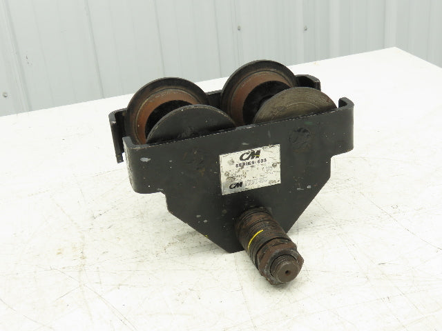 CM 633 Series 1 Ton Plain Type Manual Push Trolley 3"-8" Beam Flange 2000Lb