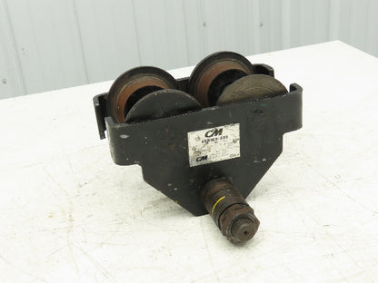 CM 633 Series 1 Ton Plain Type Manual Push Trolley 3"-8" Beam Flange 2000Lb