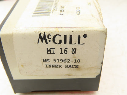 McGill MI 16 N Inner Race Only for Needle Bearing 1" Bore x 1-1/8 OD Lot of 9