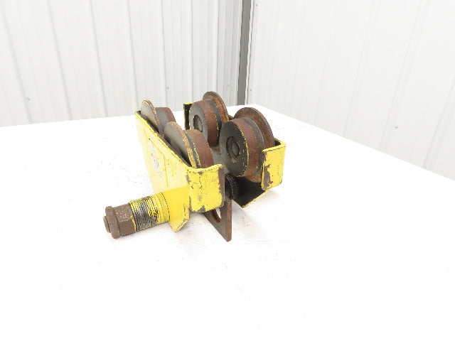 CM 633 Series 1 Ton Plain Type Manual Push Trolley 3"-8" Beam Flange 2000Lb