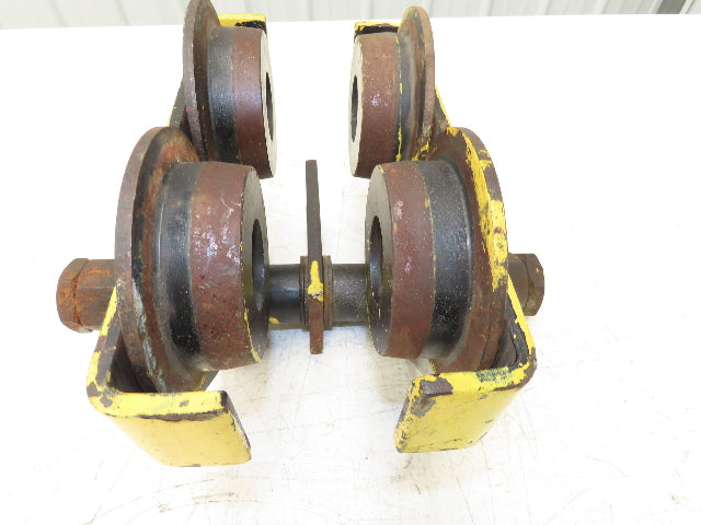 CM 633 Series 1 Ton Plain Type Manual Push Trolley 3"-8" Beam Flange 2000Lb
