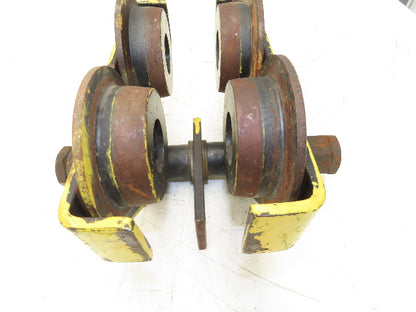 CM 633 Series 1 Ton Plain Type Manual Push Trolley 3"-8" Beam Flange 2000Lb