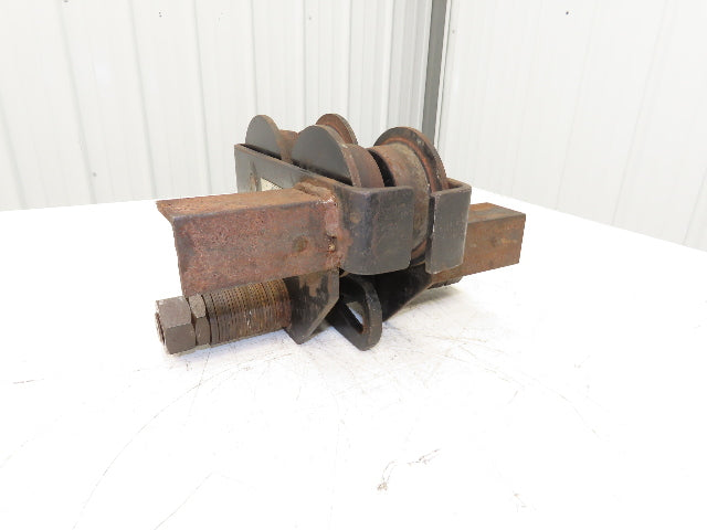 CM 633 Series 1 Ton Plain Type Manual Push Trolley 3"-8" Beam Flange 2000Lb