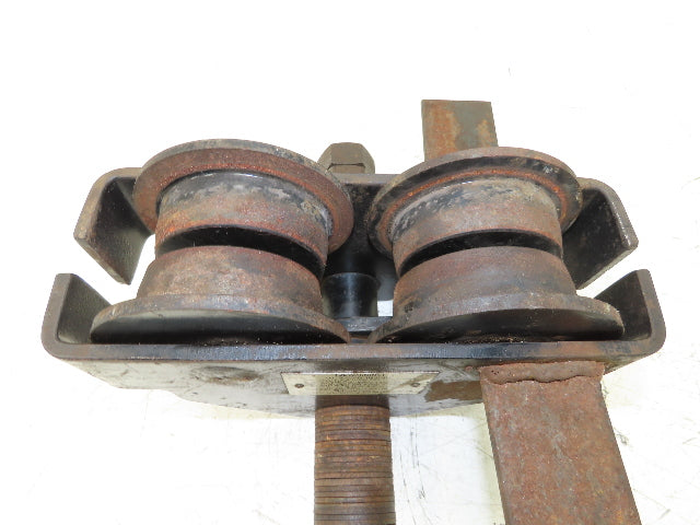 CM 633 Series 1 Ton Plain Type Manual Push Trolley 3"-8" Beam Flange 2000Lb