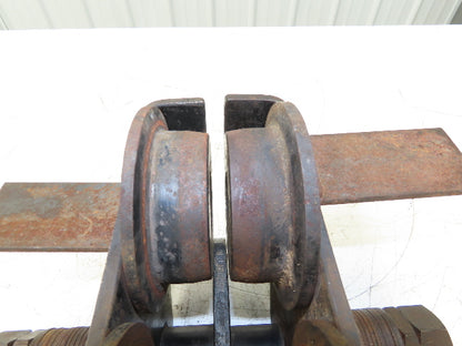 CM 633 Series 1 Ton Plain Type Manual Push Trolley 3"-8" Beam Flange 2000Lb