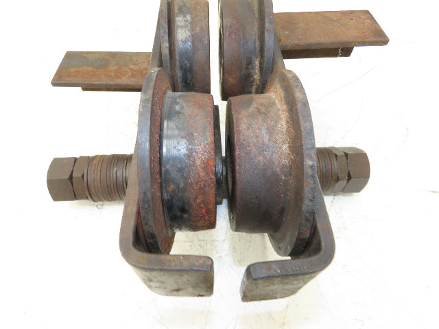 CM 633 Series 1 Ton Plain Type Manual Push Trolley 3"-8" Beam Flange 2000Lb