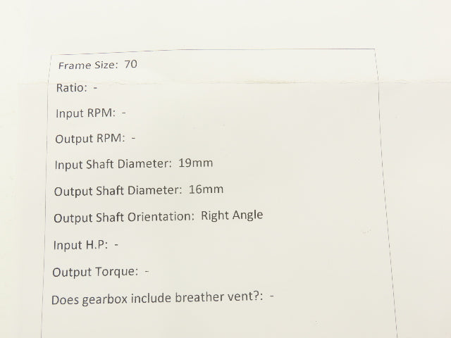 Neugart WPLN070-004-SSSB3AE-Z16/40/80/100/B5/M6 Right Angle Gearbox 4:1 Reducer