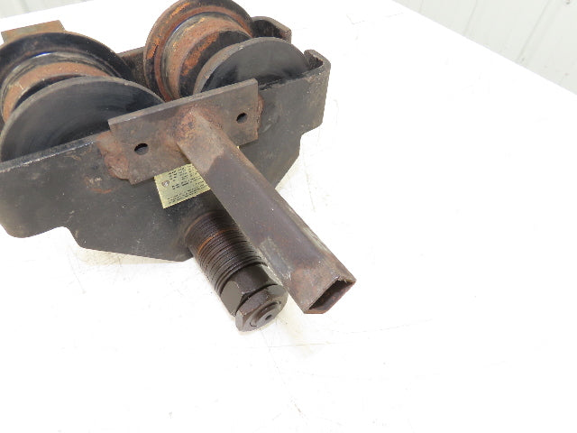 CM 633 Series 1 Ton Plain Type Manual Push Trolley 3"-8" Beam Flange 2000Lb