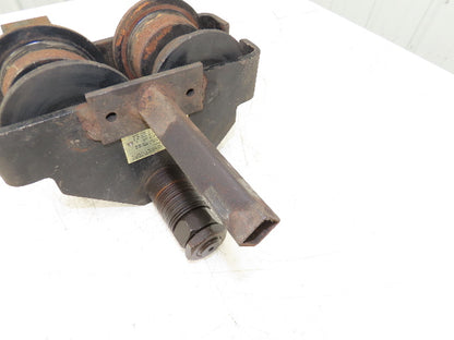 CM 633 Series 1 Ton Plain Type Manual Push Trolley 3"-8" Beam Flange 2000Lb