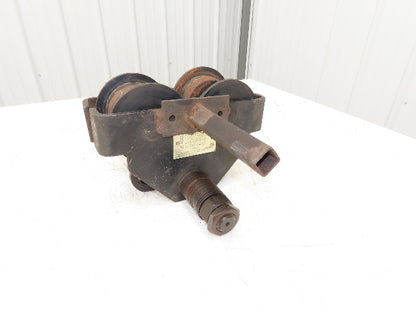 CM 633 Series 1 Ton Plain Type Manual Push Trolley 3"-8" Beam Flange 2000Lb