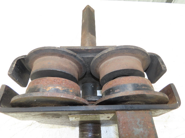 CM 633 Series 1 Ton Plain Type Manual Push Trolley 3"-8" Beam Flange 2000Lb