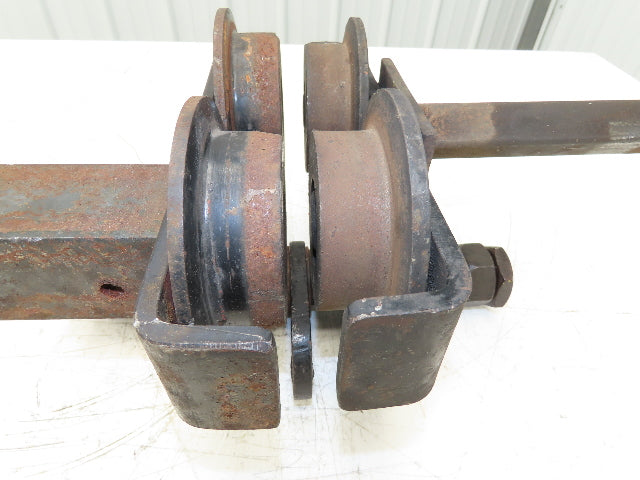 CM 633 Series 1 Ton Plain Type Manual Push Trolley 3"-8" Beam Flange 2000Lb
