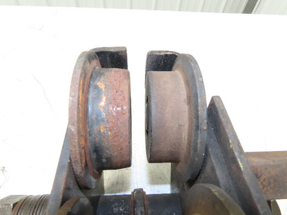 CM 633 Series 1 Ton Plain Type Manual Push Trolley 3"-8" Beam Flange 2000Lb