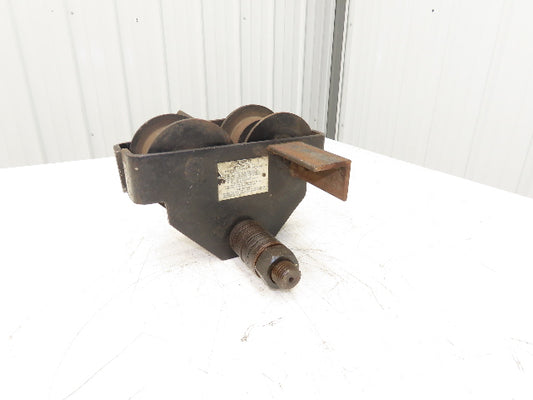 CM 633 Series 1 Ton Plain Type Manual Push Trolley 3"-8" Beam Flange 2000Lb