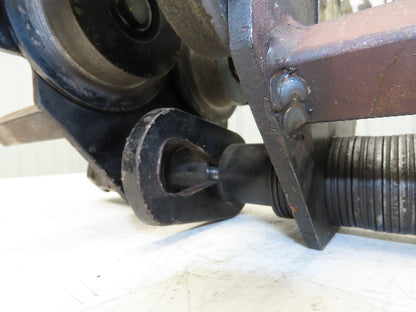 CM 633 Series 1 Ton Plain Type Manual Push Trolley 3"-8" Beam Flange 2000Lb