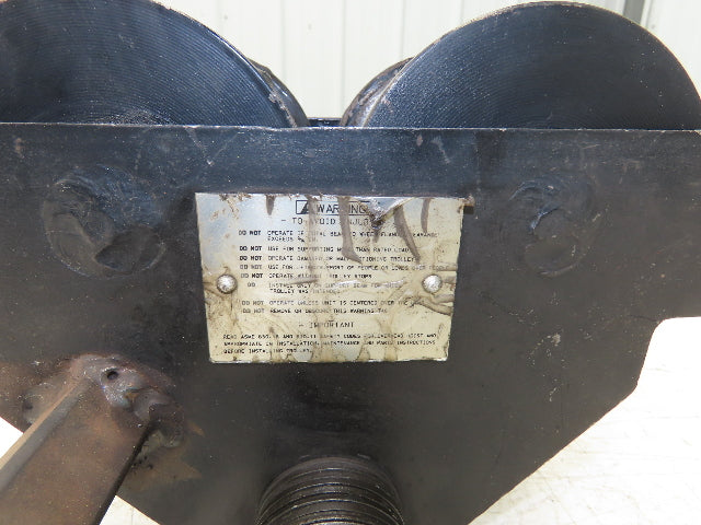 CM 633 Series 1 Ton Plain Type Manual Push Trolley 3"-8" Beam Flange 2000Lb