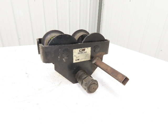 CM 633 Series 1 Ton Plain Type Manual Push Trolley 3"-8" Beam Flange 2000Lb