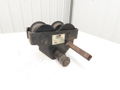 CM 633 Series 1 Ton Plain Type Manual Push Trolley 3"-8" Beam Flange 2000Lb