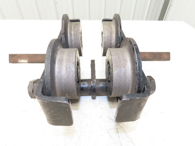 CM 633 Series 1 Ton Plain Type Manual Push Trolley 3"-8" Beam Flange 2000Lb